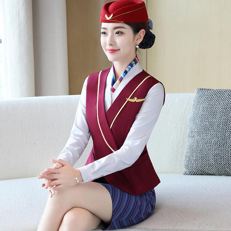 空姐城轨制服职业套装高端酒店前台接待客服礼仪工作服高铁乘务员