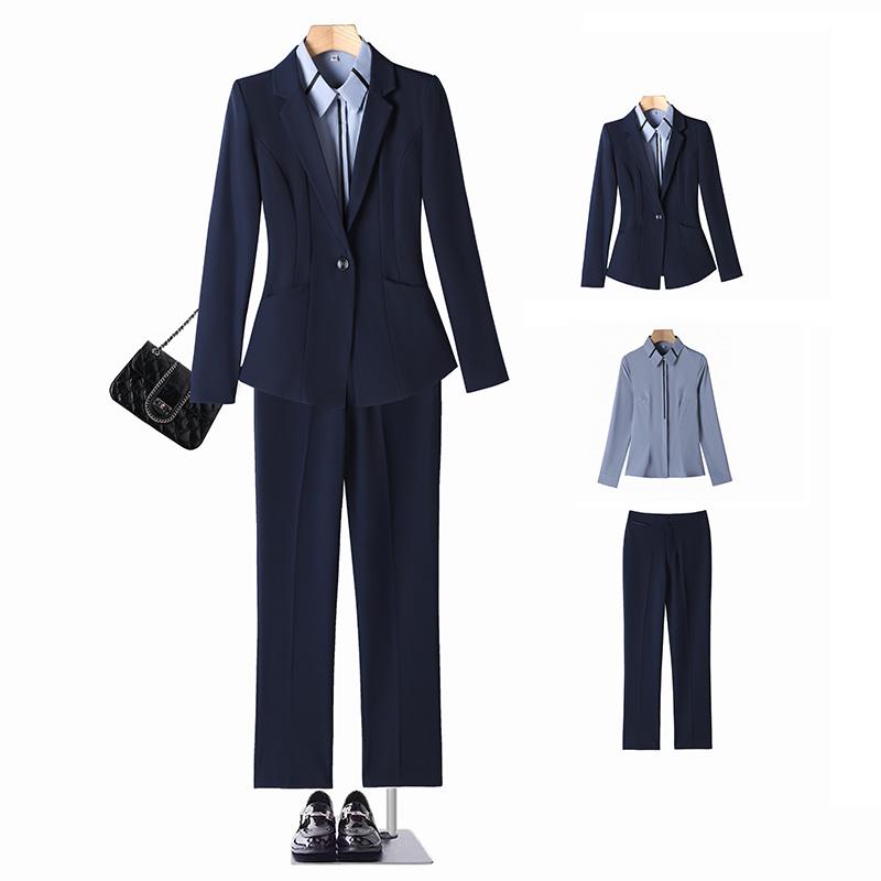 高端职业套装女春秋正装工装气质修身西装外套酒店前台经理工作服