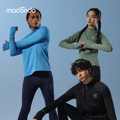 【原创单品】马孔多加绒立领半开拉链跑步上衣4代吸湿排汗外套