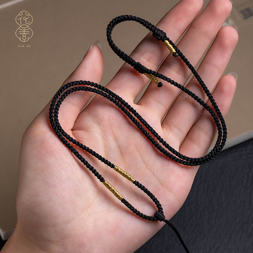 手工编织黄金玉石吊坠挂绳