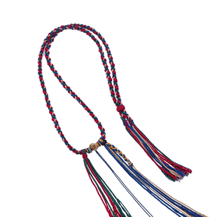 藏式编织棉绳流苏项链绳蜜蜡文玩粗绳唐卡绳手工编织配挂绳男女款