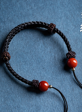 手链绳子串珠黄金编绳朱砂天珠手串绳本命年编织绳半成品手牌手绳