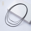 玉石吊坠专用绳黄金水晶挂绳黑色编织绳半成品项链绳黑皮绳挂件绳