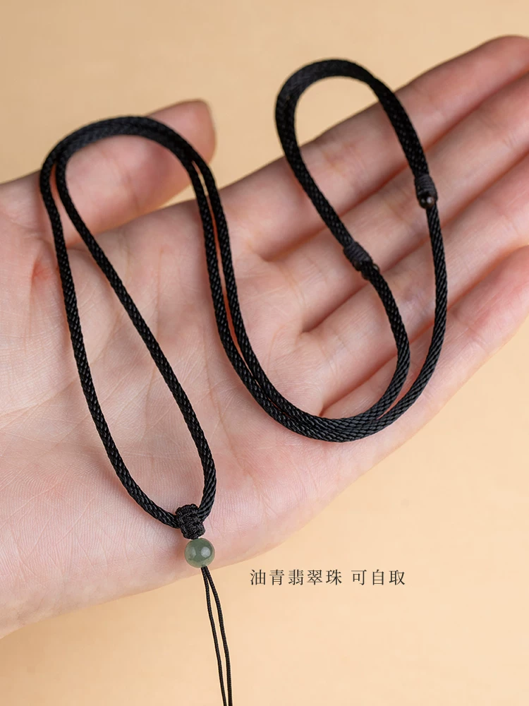 Защитный амулет, пряжка, подвеска, изумрудный ремешок из jade, тканый кожаный шнур