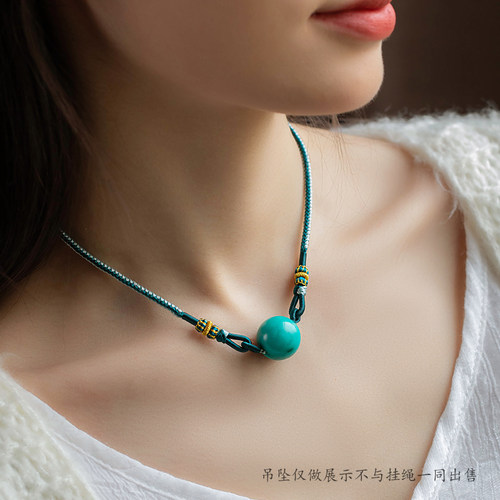 花素原创横穿天珠挂绳挂脖
