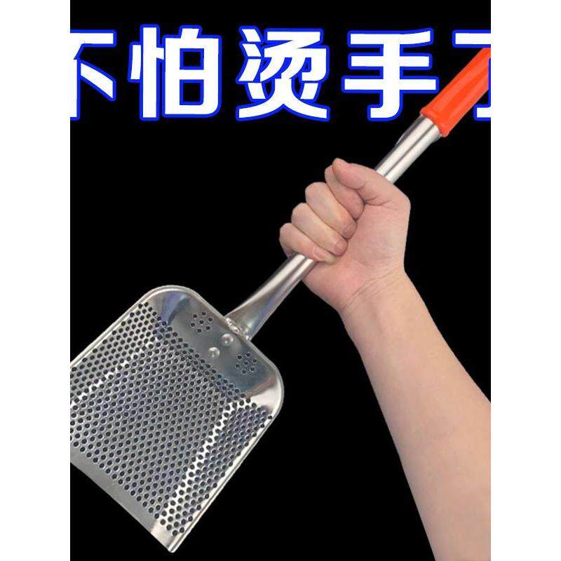 不锈钢方形油渣过滤网滤油漏勺捞渣铲子过年家用大号捞饺子的漏勺
