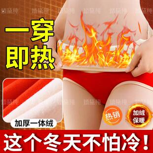 短裤 保暖内裤 女暖腹护腰加绒加厚高腰收腹护臀纯棉全棉抗菌裆冬季