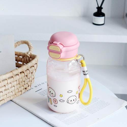 新款水杯女生大容量运动水壶男款户外便携学生双饮杯办公室吸管杯