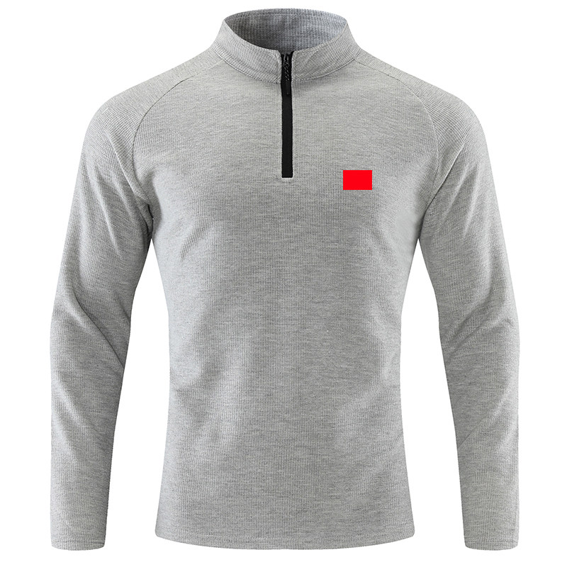 透气弹力长袖卫衣男士春秋半拉链