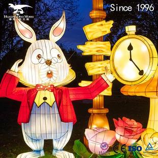 夜游彩灯森林主题乐园彼得兔小丑鱼小熊小猫圣诞节引流美陈装饰