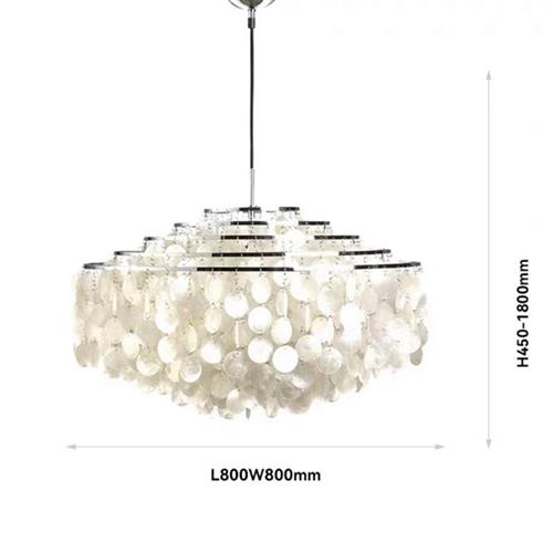 跨境北欧客厅吊灯灯具卧室创意设计师轻奢餐厅灯贝壳装饰酒店吊灯