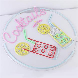 LED霓虹装饰灯户外酒吧字母灯创意造型灯亚克力板霓虹发光字