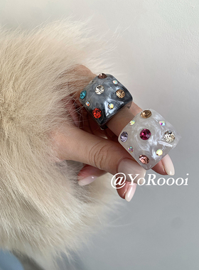 个性甜酷可爱辣妹风时髦中古戒指