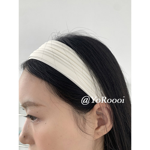 YoRoooi韩系简约褶皱宽边发箍