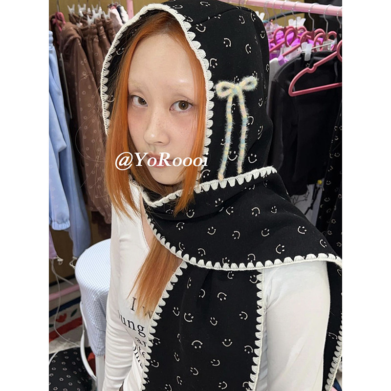 YoRoooi 韩系氛围感小众可爱披肩帽子围巾一体冬季保暖防风围脖女,服饰配件/皮带/帽子/围巾,围巾/丝巾/披肩,淘宝优惠券,粉丝福利购,淘宝优惠卷