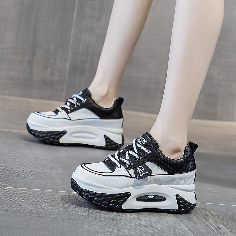 老爹鞋女内增高2025年秋冬爆款百搭松糕鞋厚底休闲皮面单鞋显脚小,女鞋,老爹鞋,淘宝优惠券,粉丝福利购,淘宝优惠卷