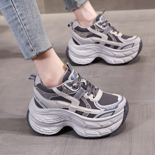 厚底内增高老爹鞋女小个子休闲鞋