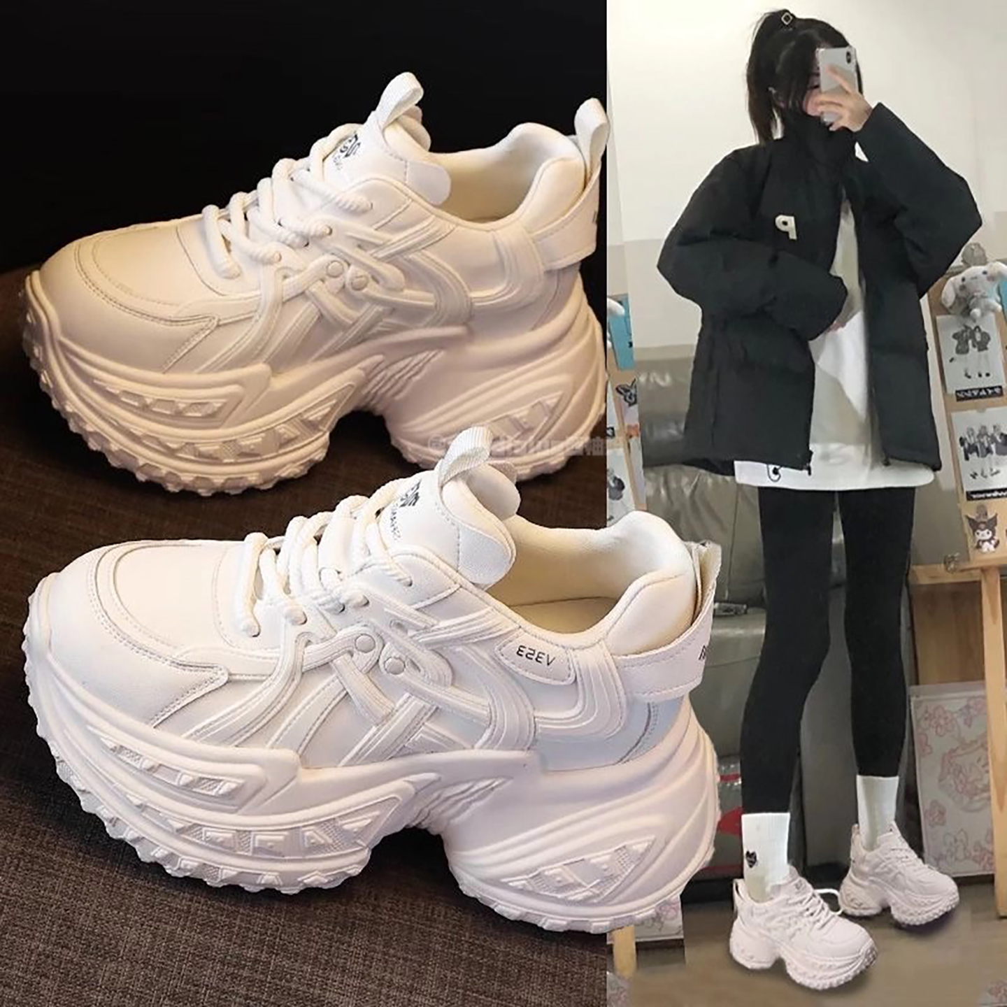 老爹鞋女ins潮内增高小个子女鞋