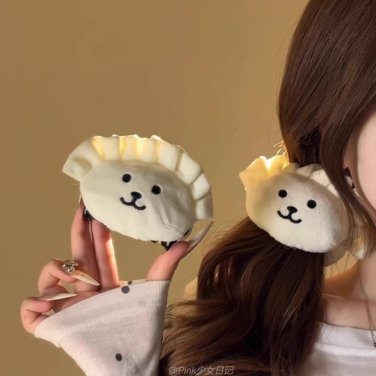 可爱自嘲熊饺子香蕉夹发夹