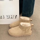 雪地靴女款 2025冬季 新款 厚底勃肯鞋 加绒加厚短靴防水防滑保暖棉鞋