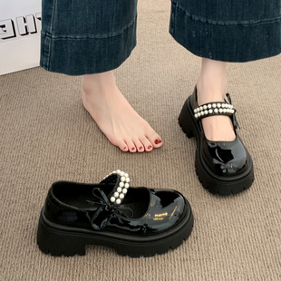 厚底日系jk圆头玛丽珍乐福鞋 法式 新款 配裙子甜美小皮鞋 女2025秋季