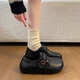 女款 一脚蹬博肯单鞋 2026新款 复古软底小皮鞋 春季 厚底内增高勃肯鞋
