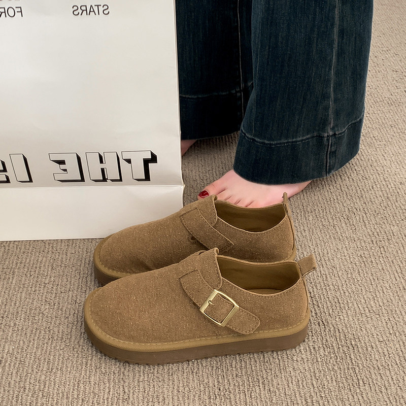 厚底全包勃肯鞋女款2026新款春季复古一脚蹬豆豆乐福鞋博肯单鞋子,女鞋,勃肯鞋/软木鞋,淘宝优惠券,粉丝福利购,淘宝优惠卷