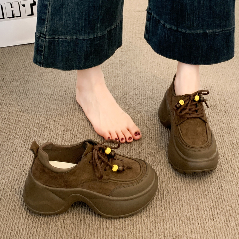 欧货厚底松糕老爹鞋女小个子增高2025新款爆款秋季百搭运动休闲鞋