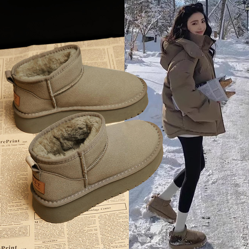 婉亦雅冬季加绒雪地靴