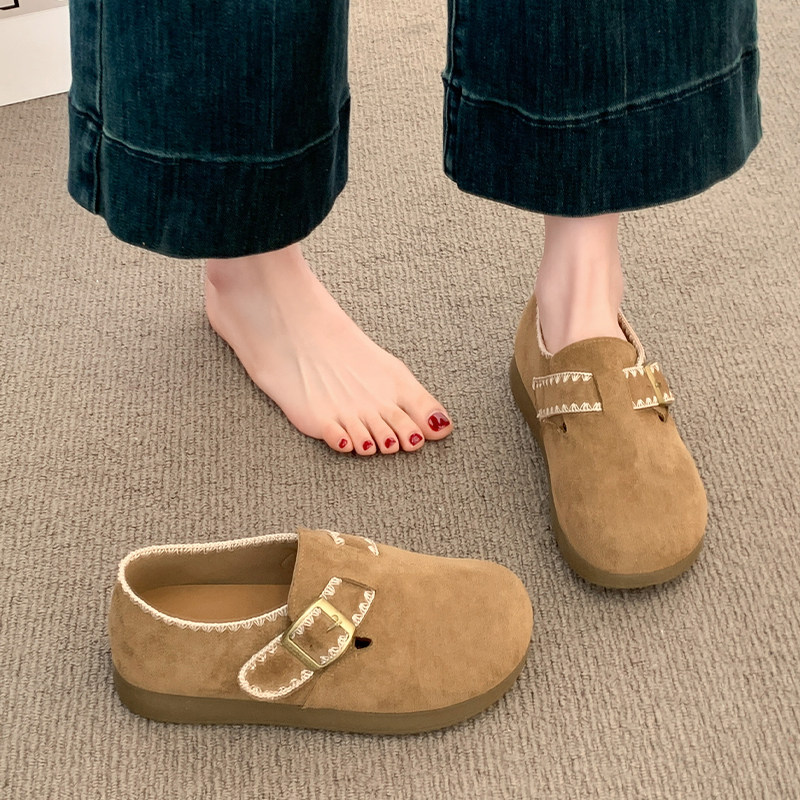 复古刺绣勃肯鞋女2026新款春季百搭休闲舒适通勤单鞋一脚蹬乐福鞋,女鞋,勃肯鞋/软木鞋,淘宝优惠券,粉丝福利购,淘宝优惠卷