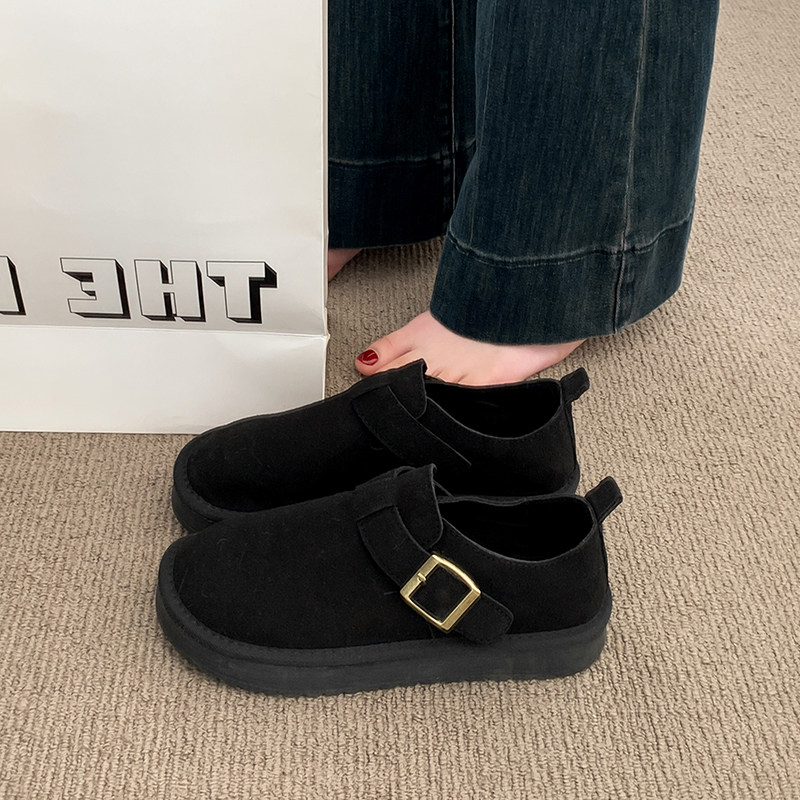 厚底增高全包勃肯鞋女款2026新款春季复古一脚蹬豆豆乐福鞋单鞋子,女鞋,勃肯鞋/软木鞋,淘宝优惠券,粉丝福利购,淘宝优惠卷