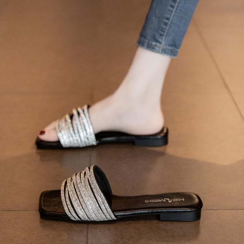 法式绝美平底一字拖鞋女夏外穿2025新款配裙子踩屎感海边沙滩凉拖,女鞋,一字拖,淘宝优惠券,粉丝福利购,淘宝优惠卷