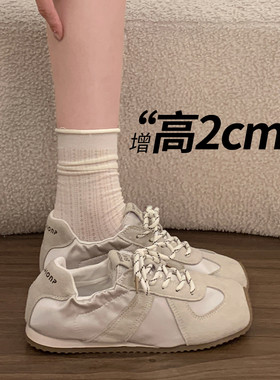 平底德训鞋女款2026新款夏季百搭透气休闲鞋运动小白鞋爆款阿甘鞋