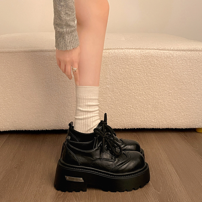 厚底小皮鞋女款2026新款春秋jk配裙子百搭复古黑色乐福鞋粗跟单鞋,女鞋,深口单鞋,淘宝优惠券,粉丝福利购,淘宝优惠卷