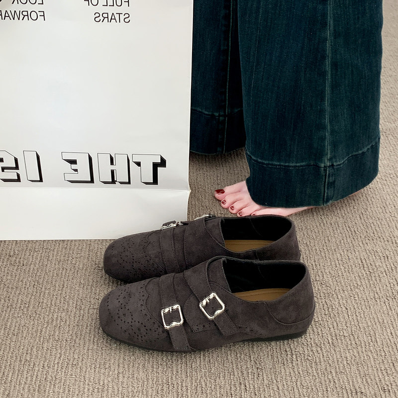 厚底乐福鞋女款2026春季新款英伦风布洛克单鞋百搭舒适复古小皮鞋,女鞋,深口单鞋,淘宝优惠券,粉丝福利购,淘宝优惠卷