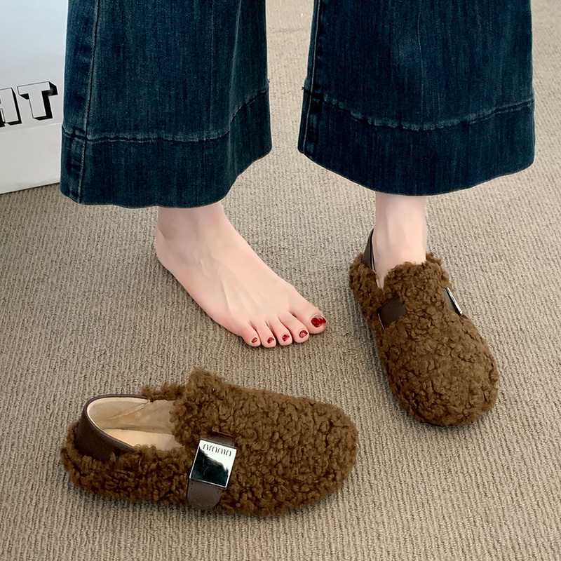 网红爆款雪地靴女款2025冬季新款加绒毛毛鞋休闲百搭东北大棉鞋子