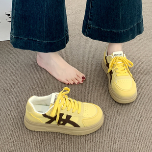 爆款厚底透气薄款德训小白女鞋女款2026春夏季新款百搭休闲板鞋子