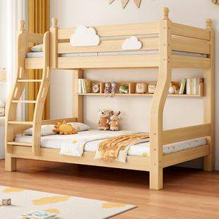 全实木上下床高低床双层床成人小户型组合床子母床上下铺儿童床