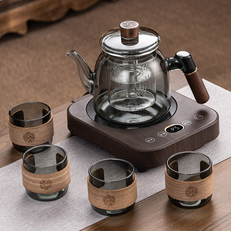 兴梵2024新款高硼硅玻璃煮茶壶喷淋式茶具煮茶器电陶炉烧水养生壶