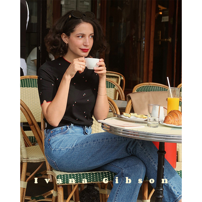 ivana杨子纱全羊毛针织衫