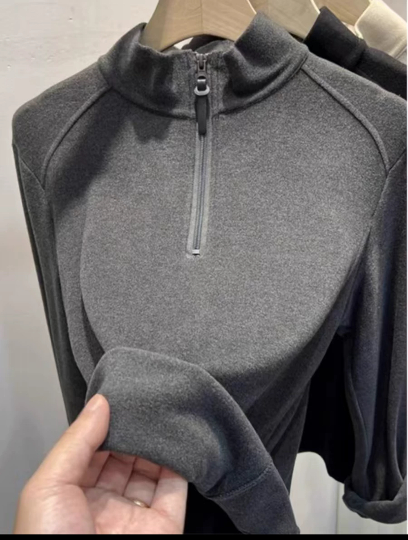 大码女装高品质绵羊绒半拉链保暖2025冬季新款时尚百搭显瘦9192