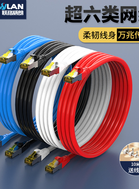 联格威朗超六类万兆网线cat6a家用千兆电脑宽带双屏蔽网络线