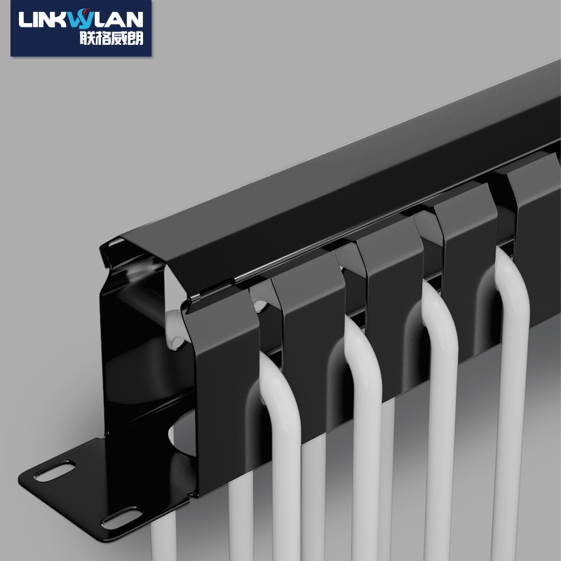 联格威朗12格24口理线架加厚型19英寸机柜网络理线器金属配线架