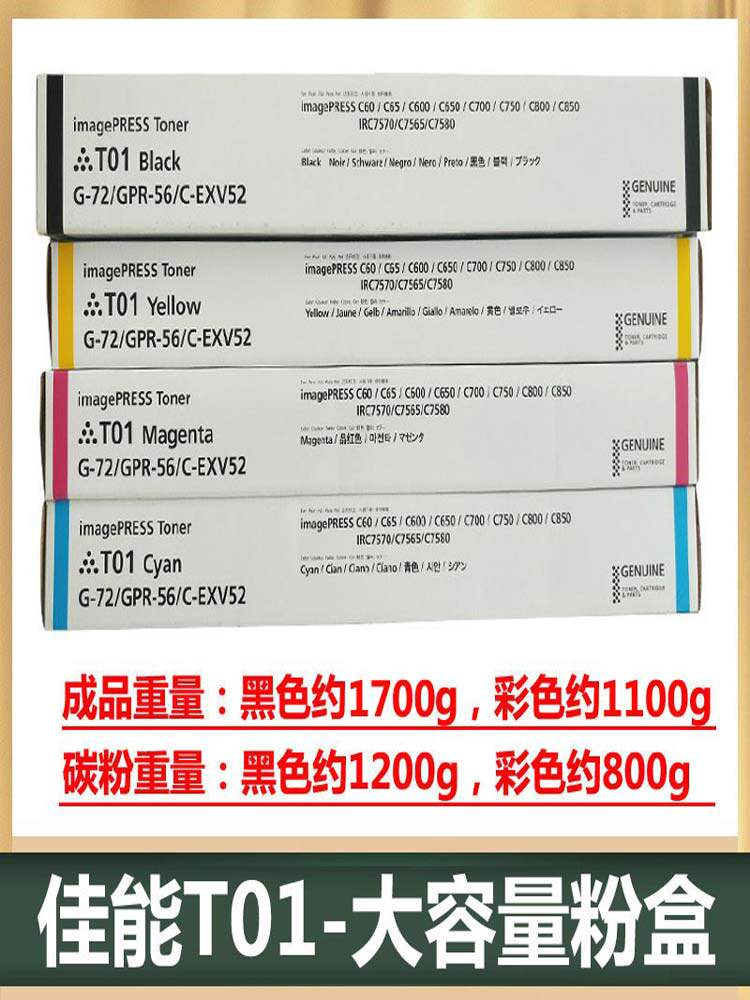 Anju suitable Canon T01 Powder Box C600 C700 C800 Toner Box Canon C650 C750 C850 710 60 65