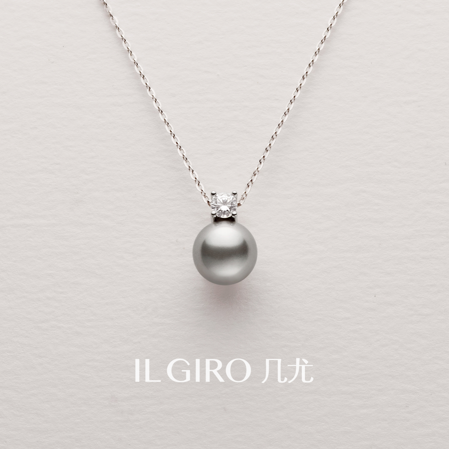 几尤原创纯银镀金天然珍珠项链女