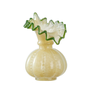 法式中古芬顿花瓶琉璃客厅水养鲜花插花浪漫花器餐桌茶几装饰摆件