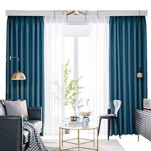 2025年新款棉麻风窗帘北欧简约现代客厅卧室轻奢全遮光布隔热防晒