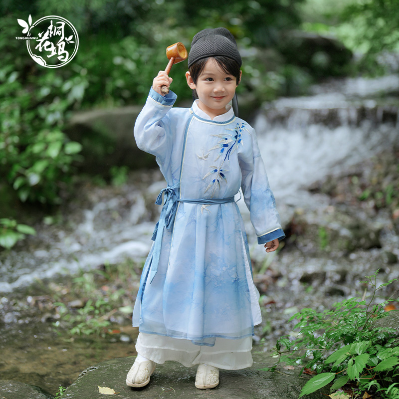 桐花坞男童春秋刺绣汉服套装