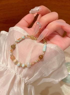 稀奇古怪的手炼多巴胺彩色串珠手炼轻奢小众高级设计感手串女气质