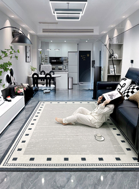 梵高Roya进口羊毛地毯客厅现代简约意式极简沙发黑白灰色轻奢高级